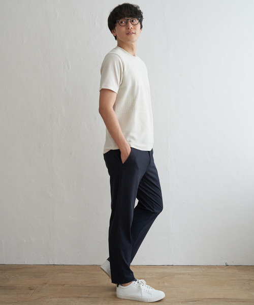 ikka(イッカ)の「ニットコンビポンチTシャツ(Tシャツ/カットソー・メンズ・グリーン/ベージュ/ネイビー/ブルー・L/XL/M/S)」の18枚目の写真
