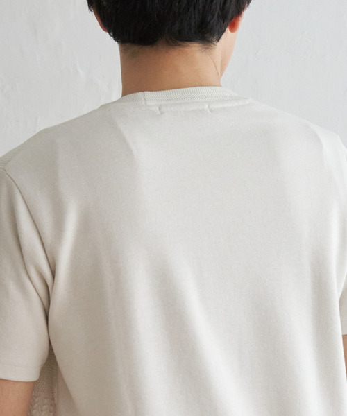 ikka(イッカ)の「ニットコンビポンチTシャツ(Tシャツ/カットソー・メンズ・グリーン/ベージュ/ネイビー/ブルー・L/XL/M/S)」の15枚目の写真