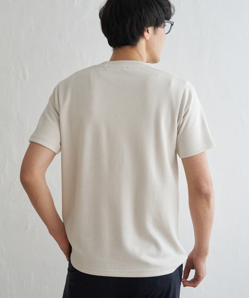 ikka(イッカ)の「ニットコンビポンチTシャツ(Tシャツ/カットソー・メンズ・グリーン/ベージュ/ネイビー/ブルー・L/XL/M/S)」の12枚目の写真