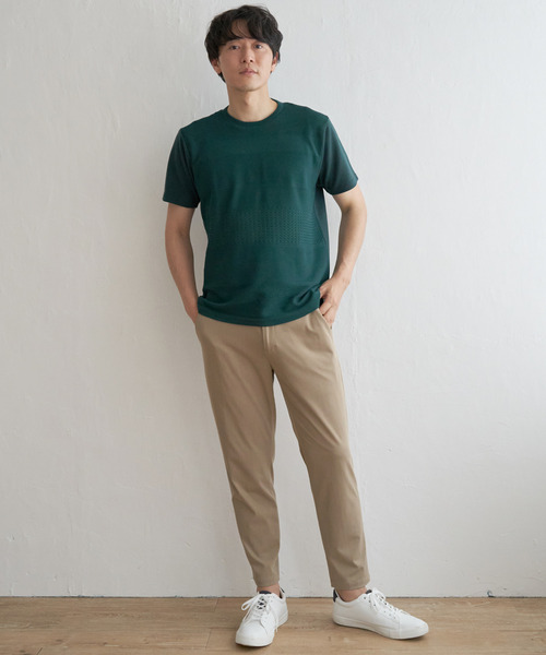 ikka(イッカ)の「ニットコンビポンチTシャツ(Tシャツ/カットソー・メンズ・グリーン/ベージュ/ネイビー/ブルー・L/XL/M/S)」の19枚目の写真