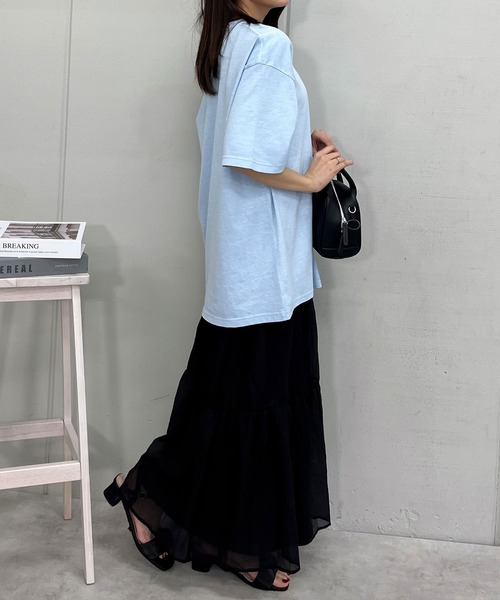 RGY(アールジーワイ)の「RGY ピグメント BIG Tシャツ(Tシャツ/カットソー・メンズ・チャコールグレー/アイボリー/サックスブルー・M/L)」の8枚目の写真