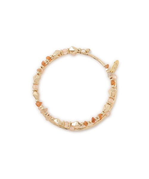 ROPE' PICNIC（ロペピクニック）の「天然石ミックスパーツ2連ブレスレット（ブレスレット・レディース・キナリ/オレンジ系その他・FREE）」の5枚目の写真