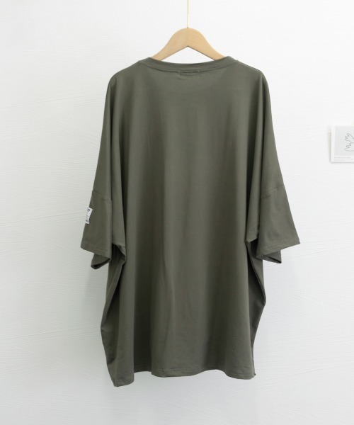 Miniministore(ミニミニストア)の「ビッグTシャツ 半袖オーバーサイズ 夏t(Tシャツ/カットソー・レディース・グレー/ブラック/カーキ/オレンジ・FREE)」の18枚目の写真