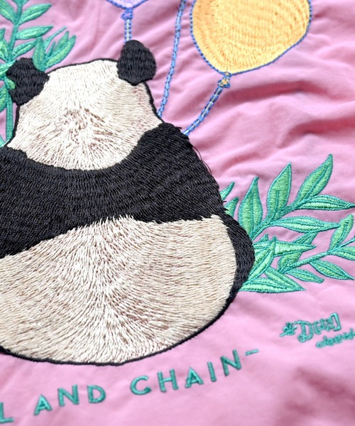 Ball&Chain（ボールアンドチェーン）の「[Ball&Chain]shopping bag-D.PANDA(L)（エコバッグ/サブバッグ・レディース・グレー/ピンク・L）」の8枚目の写真