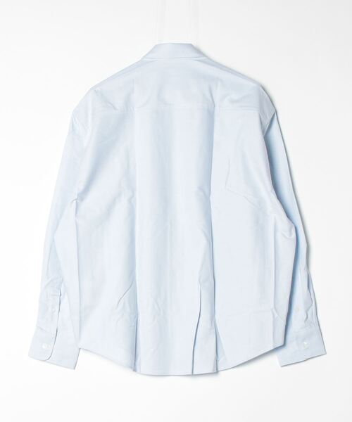 AMI Alexandre Mattiussi（アミアレクサンドルマテュッシ）の「AMI PARIS BOXY FIT SHIRT アミ パリス ボクシーフィット シャツ（シャツ/ブラウス・メンズ・ブルー/ホワイト・X-SMALL/MEDIUM/SMALL/LARGE）」の9枚目の写真