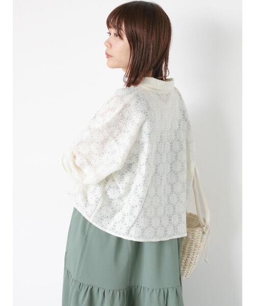 ehka sopo(エヘカソポ)の「総レースシャツ(シャツ/ブラウス・レディース・ブラック/キナリ/オフホワイト・F)」の11枚目の写真