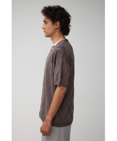 AZUL by moussy（アズールバイマウジー）の「透かし編みレイヤードニット（ニット/セーター・メンズ・ライトグレー/ブラック/グレー・MEDIUM/LARGE）」の17枚目の写真