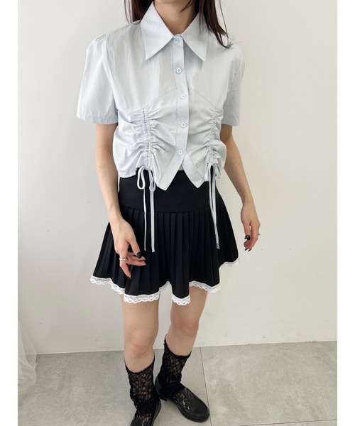 PHILLY(フィリー)の「【PHILLY】ダブルドロストブラウス(シャツ/ブラウス・レディース・ホワイト/ブルー・FREE)」の13枚目の写真