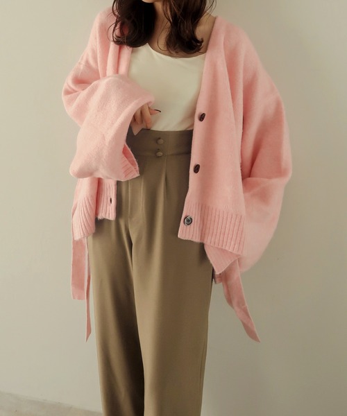 セール】2way ribbon cardigan / 2wayリボンカーディガン
