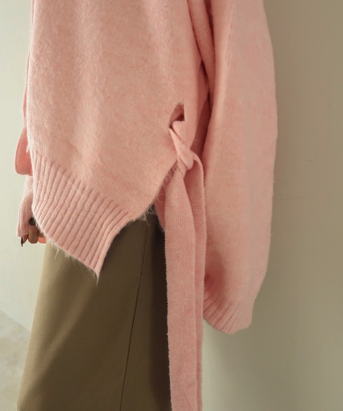 mideal(マイディール)の「2way ribbon cardigan / 2wayリボンカーディガン(カーディガン/ボレロ・レディース・ピンク/グリーン・FREE)」の3枚目の写真