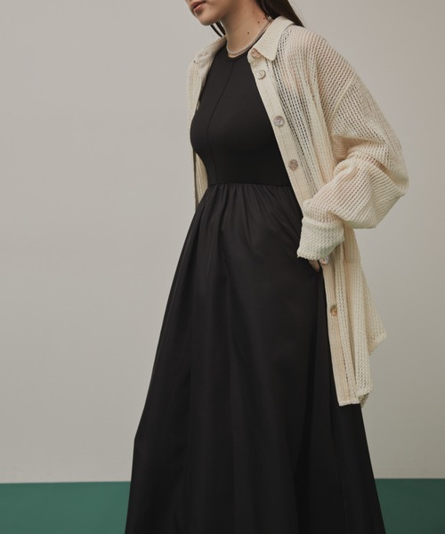 Solace(ソレイス)の「タンクギャザーワンピース(ワンピース・レディース・ホワイト/ブラック・FREE)」の11枚目の写真