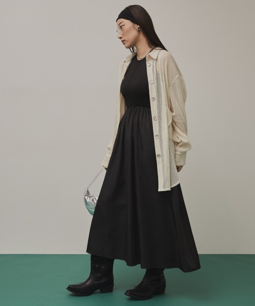 Solace(ソレイス)の「タンクギャザーワンピース(ワンピース・レディース・ホワイト/ブラック・FREE)」の12枚目の写真