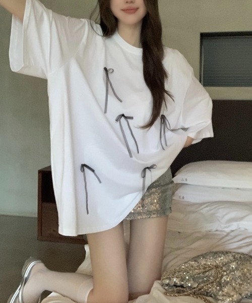 repetto ホワイト Tシャツ Mサイズ リボン付き repetto ホワイト Tシャツ Mサイズ リボン付き