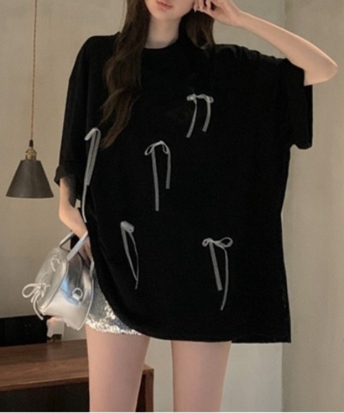 BEATRICE SALE 50％OFF ベアトリス 後ろリボンカットソー ロゴT