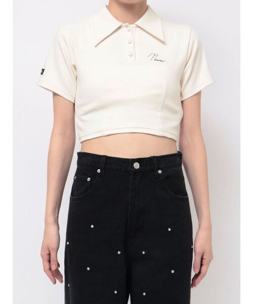 EATME(イートミー)の「シャツカラーショートTOP(Tシャツ/カットソー・レディース・ブラック/その他1/オフホワイト・FREE)」の20枚目の写真