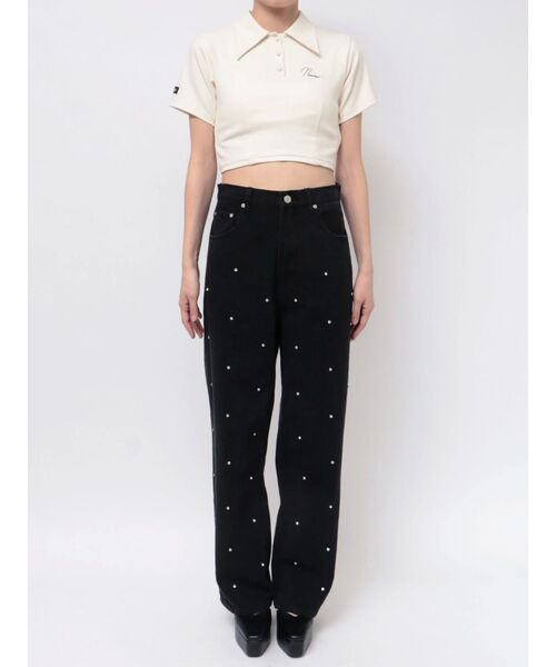 EATME(イートミー)の「シャツカラーショートTOP(Tシャツ/カットソー・レディース・ブラック/その他1/オフホワイト・FREE)」の13枚目の写真