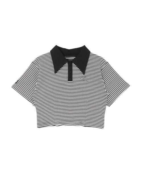 EATME(イートミー)の「シャツカラーショートTOP(Tシャツ/カットソー・レディース・ブラック/その他1/オフホワイト・FREE)」の5枚目の写真