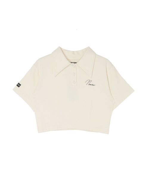 EATME(イートミー)の「シャツカラーショートTOP(Tシャツ/カットソー・レディース・ブラック/その他1/オフホワイト・FREE)」の4枚目の写真