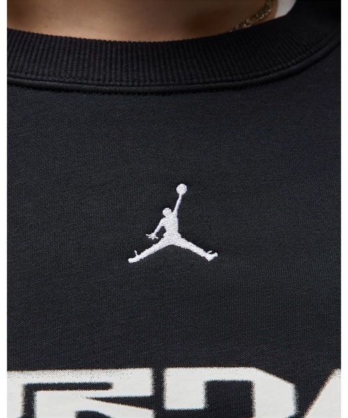 JORDAN BRAND（ジョーダンブランド）の「NIKE WMNS JORDAN BRKLN FLEECE L/S CREW GFX 24 FV7087-010（スウェット・レディース・ブラック・MEDIUM/SMALL/LARGE）」の4枚目の写真