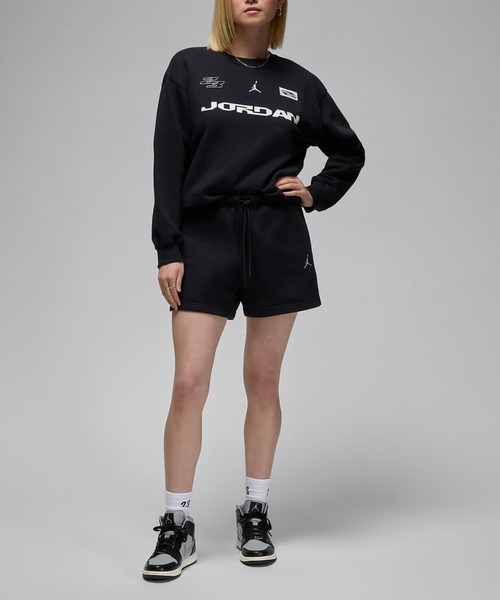 JORDAN BRAND（ジョーダンブランド）の「NIKE WMNS JORDAN BRKLN FLEECE L/S CREW GFX 24 FV7087-010（スウェット・レディース・ブラック・MEDIUM/SMALL/LARGE）」の5枚目の写真