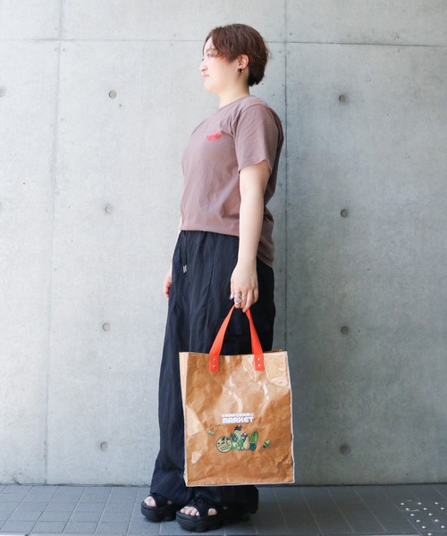 ACCOMMODE(アコモデ)の「CHAMCHAM MARKET / クラフトトートバッグ(トートバッグ・レディース・グリーン/オレンジ/グレー・FREE)」の15枚目の写真