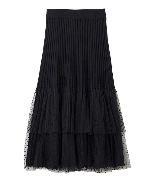 GeeRA（ジーラ）の「チュールドッキングニットプリーツスカート（スカート・レディース・ブラック/グレー・MEDIUM/LARGE/X-LARGE）」の12枚目の写真