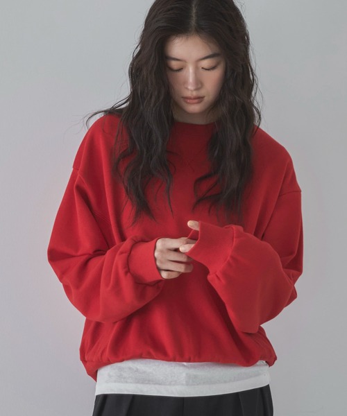 feepur(フェピュール)の「ベーシックカラースウェット(スウェット・レディース・杢グレー/ピンク/オートミール/イエロー/ブラック/レッド/ブラウン・MEDIUM)」の7枚目の写真