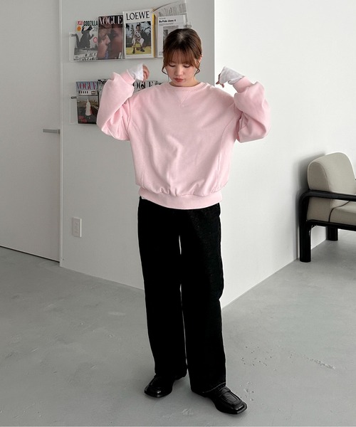 feepur(フェピュール)の「ベーシックカラースウェット(スウェット・レディース・杢グレー/ピンク/オートミール/イエロー/ブラック/レッド/ブラウン・MEDIUM)」の17枚目の写真