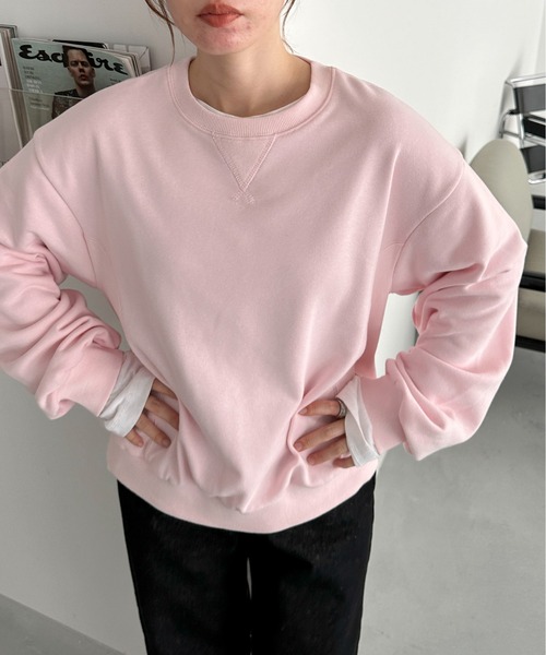 feepur(フェピュール)の「ベーシックカラースウェット(スウェット・レディース・杢グレー/ピンク/オートミール/イエロー/ブラック/レッド/ブラウン・MEDIUM)」の19枚目の写真