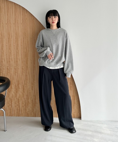 feepur(フェピュール)の「ベーシックカラースウェット(スウェット・レディース・杢グレー/ピンク/オートミール/イエロー/ブラック/レッド/ブラウン・MEDIUM)」の21枚目の写真