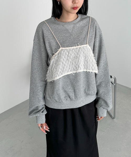 feepur（フェピュール）の「ベーシックカラースウェット（スウェット・レディース・杢グレー/ピンク/オートミール/イエロー/ブラック/レッド/ブラウン・MEDIUM）」の12枚目の写真