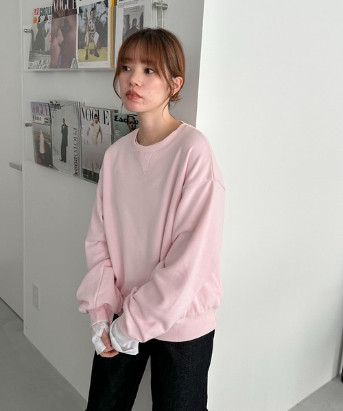 feepur(フェピュール)の「ベーシックカラースウェット(スウェット・レディース・杢グレー/ピンク/オートミール/イエロー/ブラック/レッド/ブラウン・MEDIUM)」の14枚目の写真