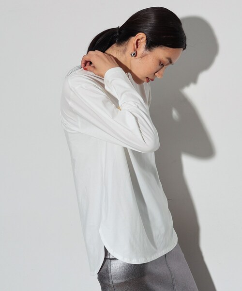 GALLEST（ギャレスト）の「◆箔ロゴプリントロングTシャツ（Tシャツ/カットソー・レディース・ブラック/ホワイト・38）」の4枚目の写真