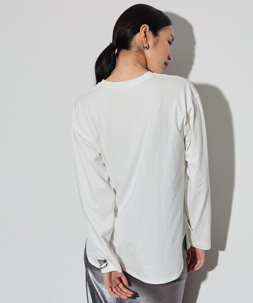 GALLEST（ギャレスト）の「◆箔ロゴプリントロングTシャツ（Tシャツ/カットソー・レディース・ブラック/ホワイト・38）」の5枚目の写真