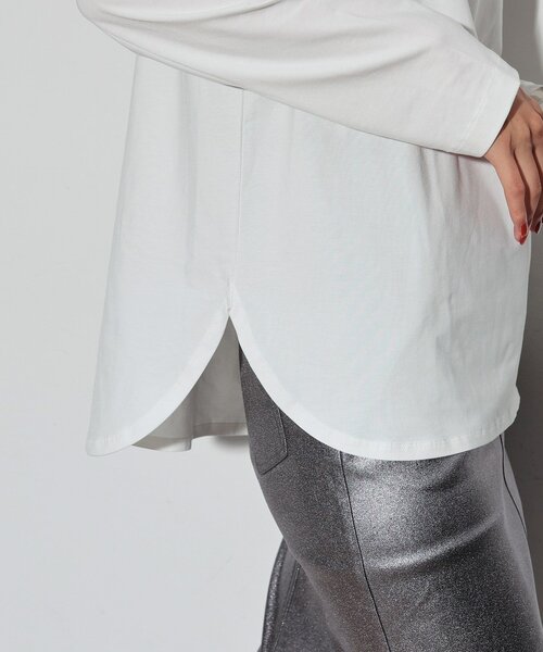 GALLEST（ギャレスト）の「◆箔ロゴプリントロングTシャツ（Tシャツ/カットソー・レディース・ブラック/ホワイト・38）」の6枚目の写真