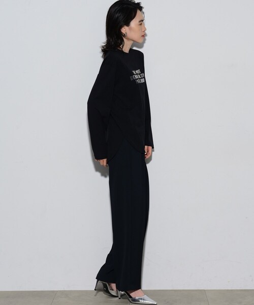 GALLEST（ギャレスト）の「◆箔ロゴプリントロングTシャツ（Tシャツ/カットソー・レディース・ブラック/ホワイト・38）」の14枚目の写真