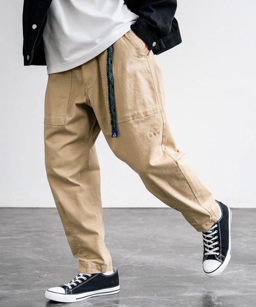 GERRY（ジェリー）の「GERRY ジェリー ストレッチチノ・デニムルーズテーパードクライミングパンツ（チノパンツ・メンズ・ブラック系/ネイビー/ベージュ/カーキ/サックスブルー/ブラック/ネイビー系/ブルー/アイボリー・S/L/LL/M）」の5枚目の写真