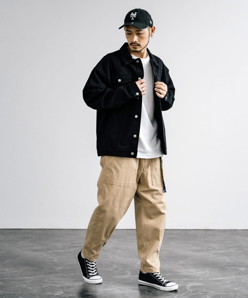 GERRY（ジェリー）の「GERRY ジェリー ストレッチチノ・デニムルーズテーパードクライミングパンツ（チノパンツ・メンズ・ブラック系/ネイビー/ベージュ/カーキ/サックスブルー/ブラック/ネイビー系/ブルー/アイボリー・S/L/LL/M）」の21枚目の写真