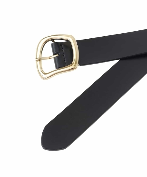 a.v.v（アーヴェヴェ）の「スクエアバックルベルト（ベルト・レディース・ブラック/ベージュ・38）」の7枚目の写真
