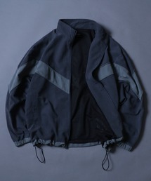 Nylon Fabric V-Line Color Switching Military Track Jacket/Vライン 配色切替 ミリタリー トラックジャケット ナイロンジャケット