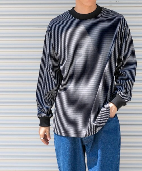 FORK&SPOON(フォークアンドスプーン)の「FORK&SPOON プレーティングボーダーロングスリーブTシャツ(Tシャツ/カットソー・メンズ・ホワイト系その他/ブラック系その他・5/4)」の1枚目の写真