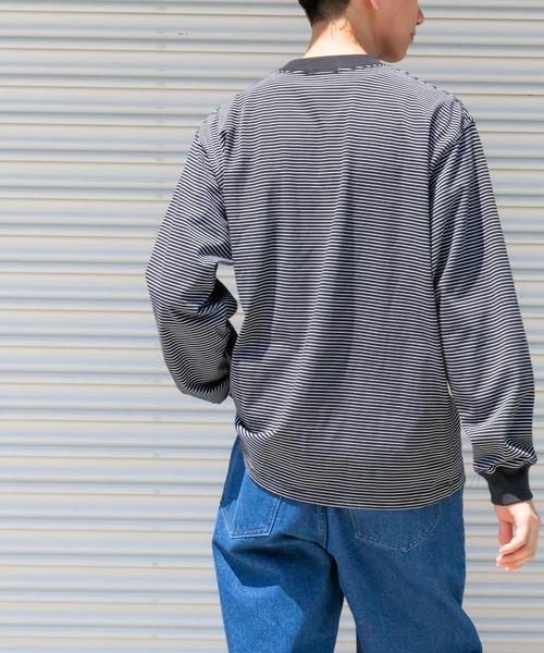 FORK&SPOON(フォークアンドスプーン)の「FORK&SPOON プレーティングボーダーロングスリーブTシャツ(Tシャツ/カットソー・メンズ・ホワイト系その他/ブラック系その他・5/4)」の3枚目の写真
