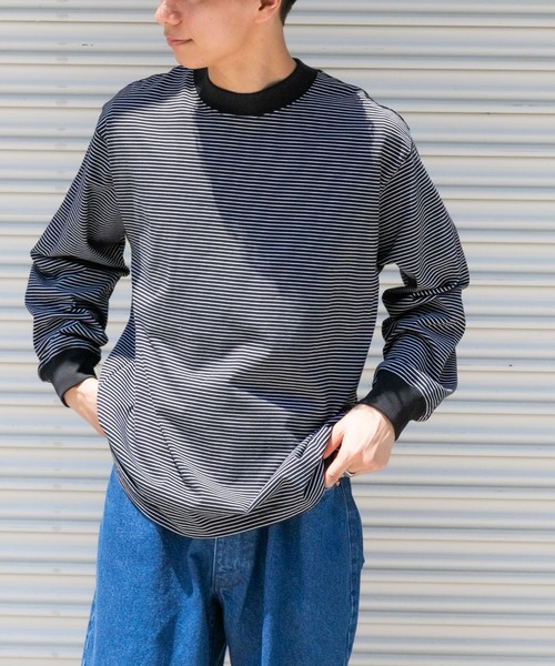 FORK&SPOON(フォークアンドスプーン)の「FORK&SPOON プレーティングボーダーロングスリーブTシャツ(Tシャツ/カットソー・メンズ・ホワイト系その他/ブラック系その他・5/4)」の5枚目の写真