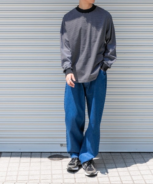 FORK&SPOON(フォークアンドスプーン)の「FORK&SPOON プレーティングボーダーロングスリーブTシャツ(Tシャツ/カットソー・メンズ・ホワイト系その他/ブラック系その他・5/4)」の6枚目の写真