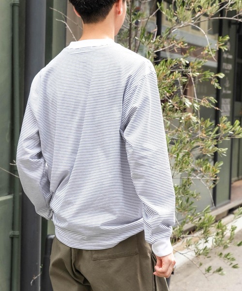 FORK&SPOON(フォークアンドスプーン)の「FORK&SPOON プレーティングボーダーロングスリーブTシャツ(Tシャツ/カットソー・メンズ・ホワイト系その他/ブラック系その他・5/4)」の9枚目の写真
