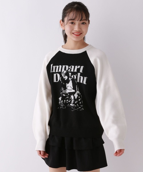 セール】【洗えるニット】GIRLラグランニット（ニット/セーター