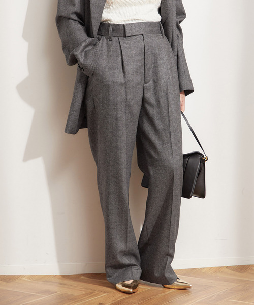 【セール】ピンストライプ グレンチェックパンツ（スラックス）｜journal standard L'essage（ジャーナルスタンダードレサージュ）
