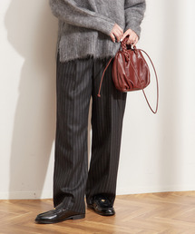 ピンストライプ グレンチェックパンツ