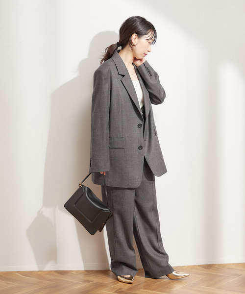 journal standard L'essage（ジャーナルスタンダードレサージュ）の「ピンストライプ グレンチェックパンツ（スラックス・レディース・グレー/ブラック・38/36）」の10枚目の写真