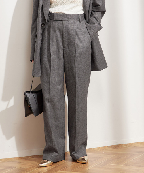 journal standard L'essage（ジャーナルスタンダードレサージュ）の「ピンストライプ グレンチェックパンツ（スラックス・レディース・グレー/ブラック・38/36）」の11枚目の写真